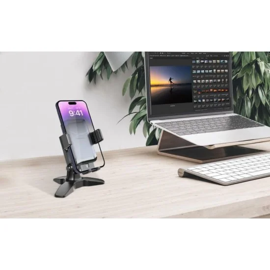 Phone Holder Desk Multi-Angle Porodo - Black